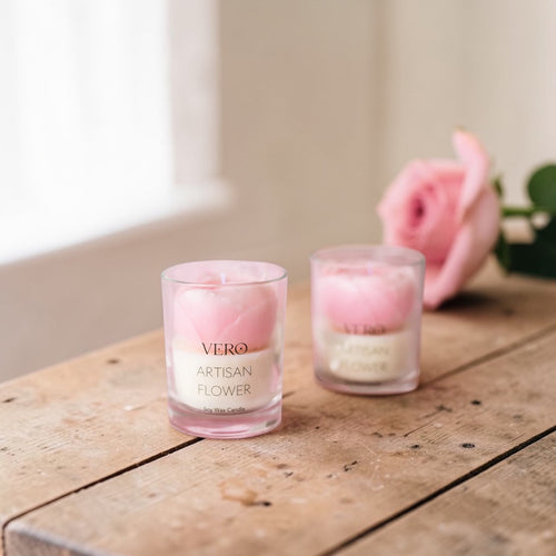 Artisan Peony Candle — view 2 — BGIFT gift UAE