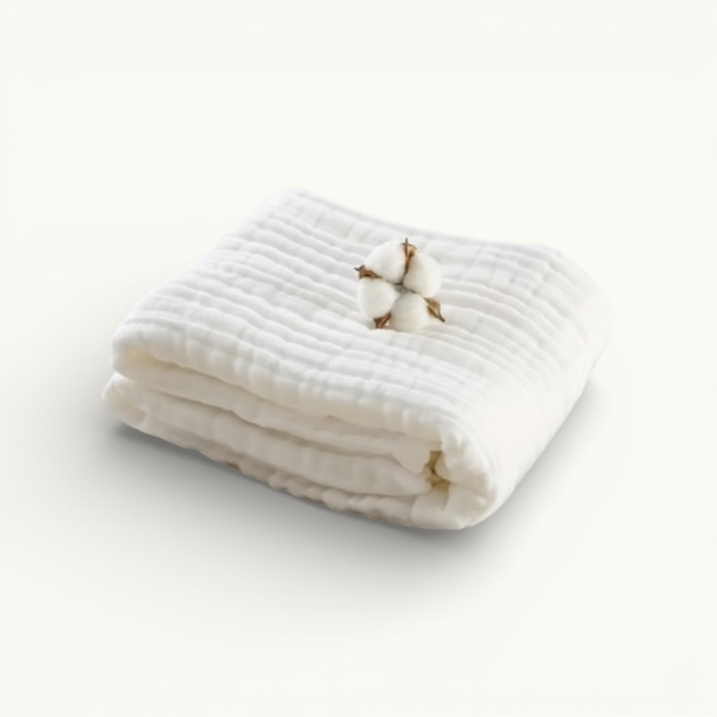 White Cotton Muslin Blanket | Essentials
