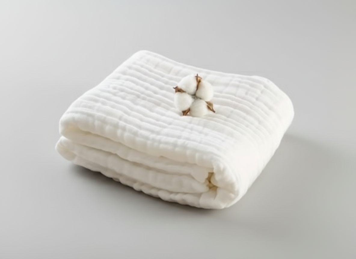 White Cotton Muslin Blanket | Essentials