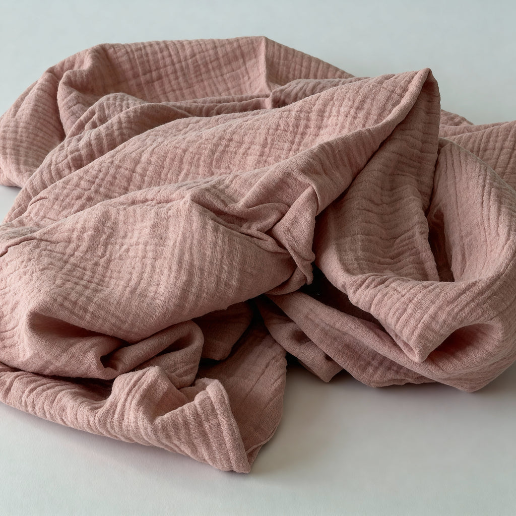 بطانية موسلين وردية - واحدة