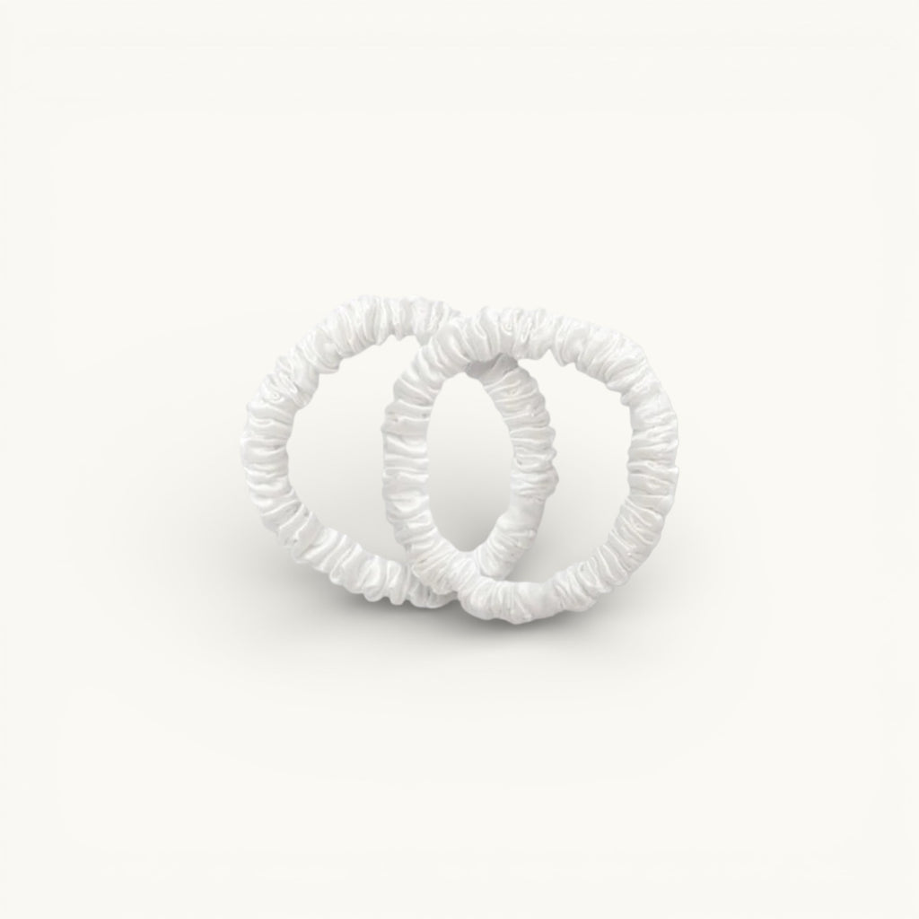 Silk Hair Scrunchie White | Essentials
